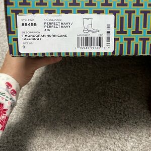 Tory Burch T Monogram Hurricane Tall Boot - Perfect Navy
Never used